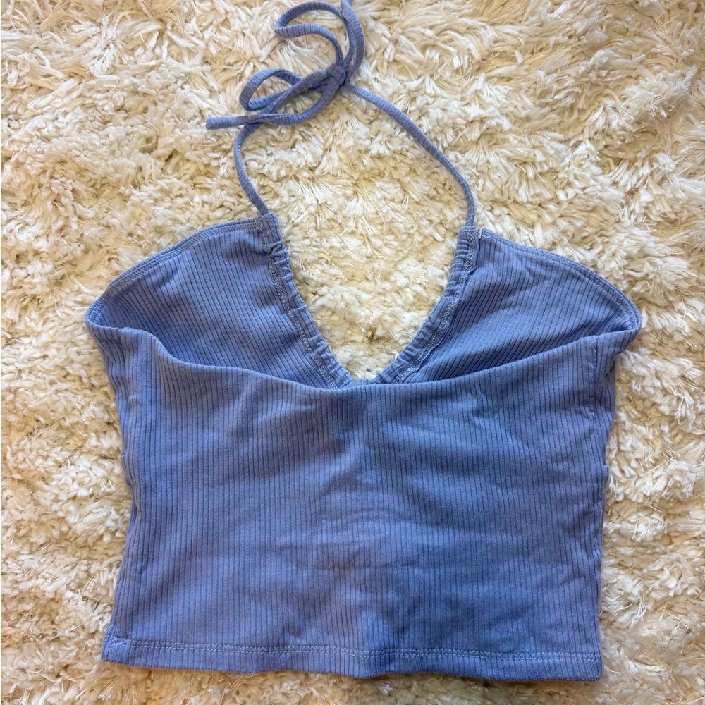 Wilfred Lavender Ribbed Crop Top - Picture 2 of 3